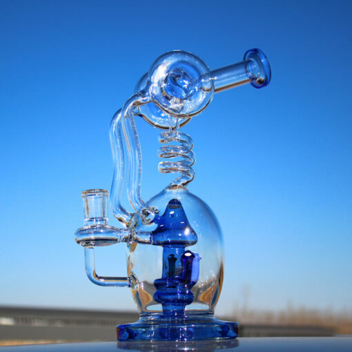 Shop Approx. 11" Spiral Mushroom Recycler Water Pipe w/ Circ Perc in australian