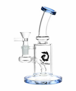 Shop Glass House Bent Neck Glass Water Pipe - 6.75" / 14mm F / Colors Vary in australian