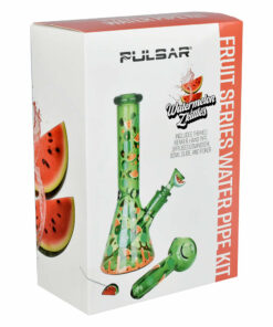 Shop Pulsar Fruit Series Watermelon Zkittles Herb Pipe Glow Duo - 10