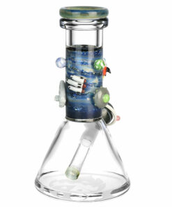 Shop Empire Glassworks Baby Beaker Water Pipe - 8"/14mm F/Galaxy in australian