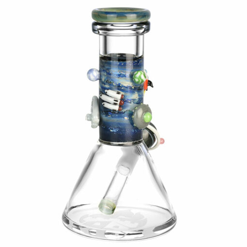 Shop Empire Glassworks Baby Beaker Water Pipe - 8"/14mm F/Galaxy in australian