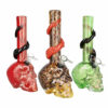 Shop Sacred Skull Soft Glass Water Pipe - 10.5" / Colors Vary in australian