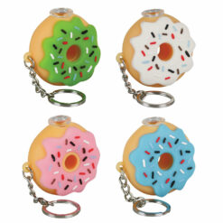 Shop Silicone Donut One Hitter Keychain - 2" / Colors Vary in australian