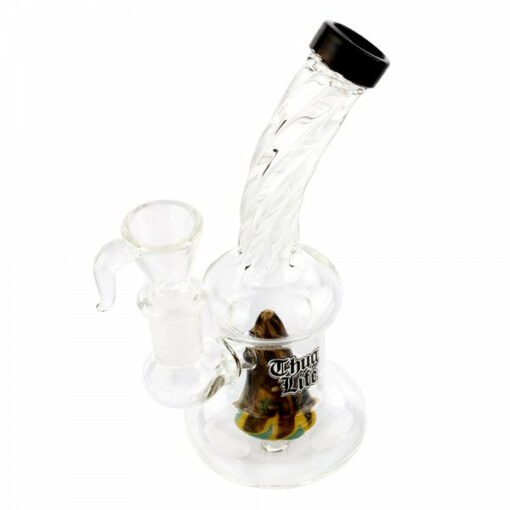 Shop Thug Life | 6" Bubbler Shaped Rasta Water Pipe in australian