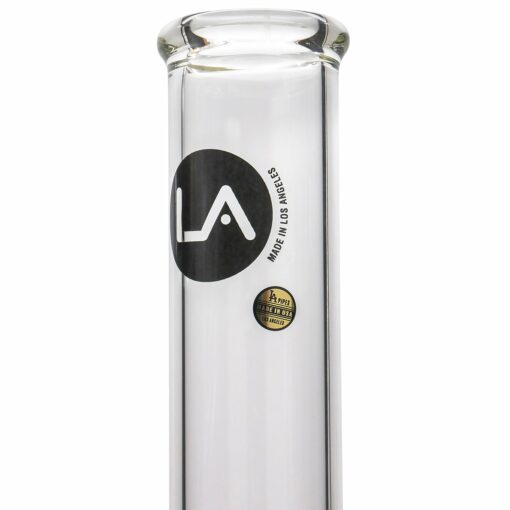 Shop LA Pipes Thick Glass Straight Showerhead Perc Bong in australian