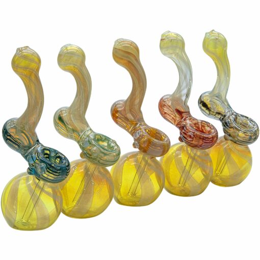 Shop LA Pipes "Rake Bubb" Fumed Sherlock Bubbler Pipe (Various Colors) in australian