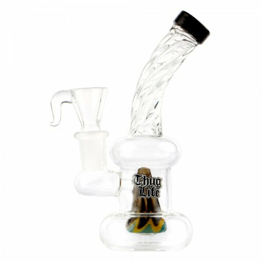 Shop Thug Life | 6" Bubbler Shaped Rasta Water Pipe in australian