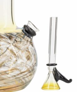 Shop LA Pipes Raked Tiger Stripe Accented Beaker Bong in australian