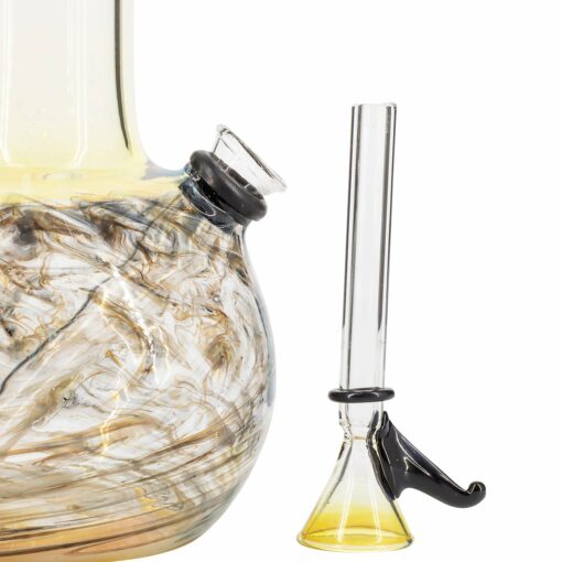 Shop LA Pipes Raked Tiger Stripe Accented Beaker Bong in australian