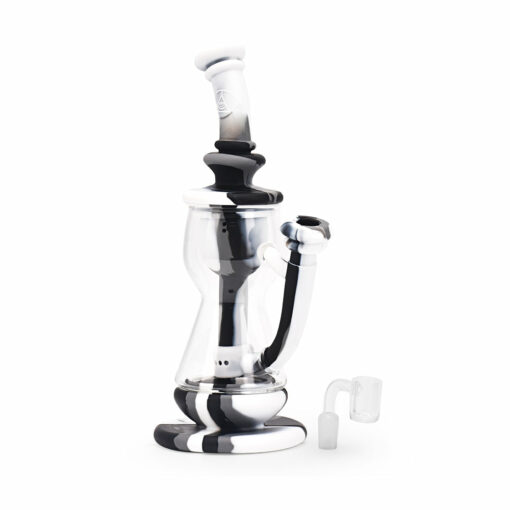 Shop Ritual - 10'' Silicone Deluxe Incycler - Black & White Marble in australian