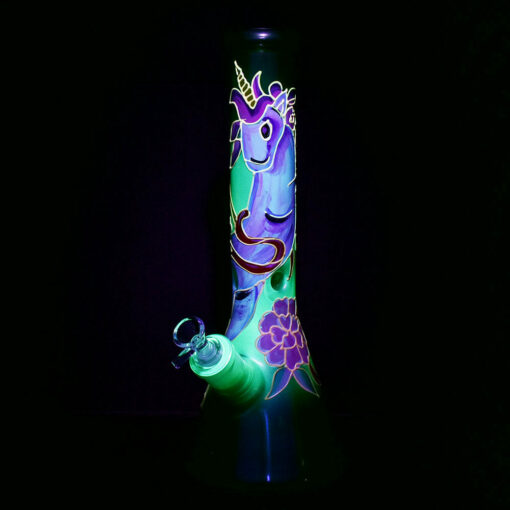 Shop Unicorn Glow Beaker Water Pipe | 13.5" | 14mm F in australian