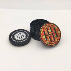 Shop High Society - 4 PC 50mm Ceramic Teflon Coated Grinder - Rasta in australian