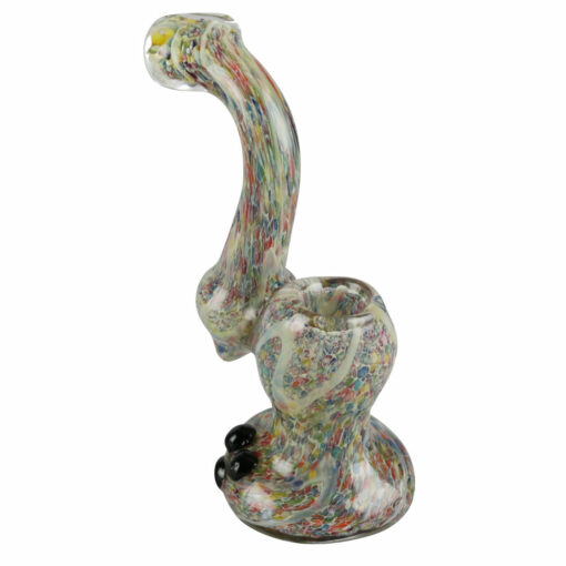 Shop Rainbow Speckled Glass Bubbler Pipe in australian