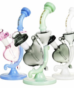 Shop Pulsar Heart Recycler Water Pipe - 8.5" / 14mm F / Blue Pink in australian