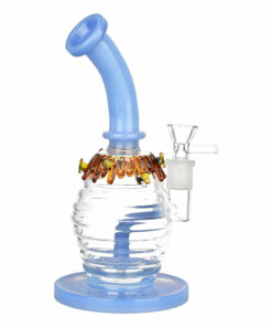 Shop Beez Kneez Honeypot Glass Water Pipe - 8.25" / 14mm F / Colors Vary in australian