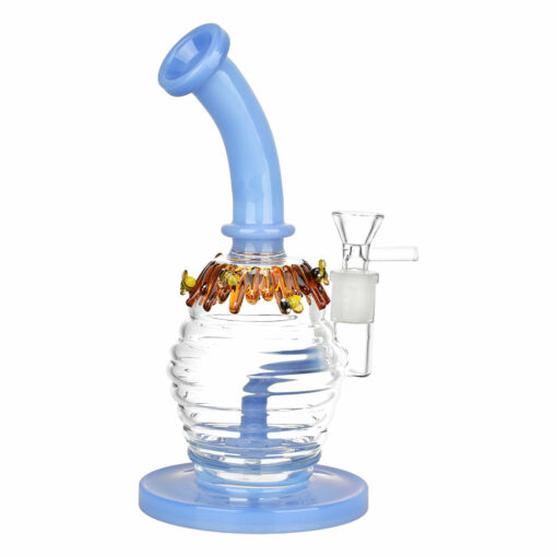 Shop Beez Kneez Honeypot Glass Water Pipe - 8.25" / 14mm F / Colors Vary in australian