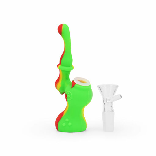 Shop Ritual - 5'' Silicone Upright Bubbler - Rasta in australian