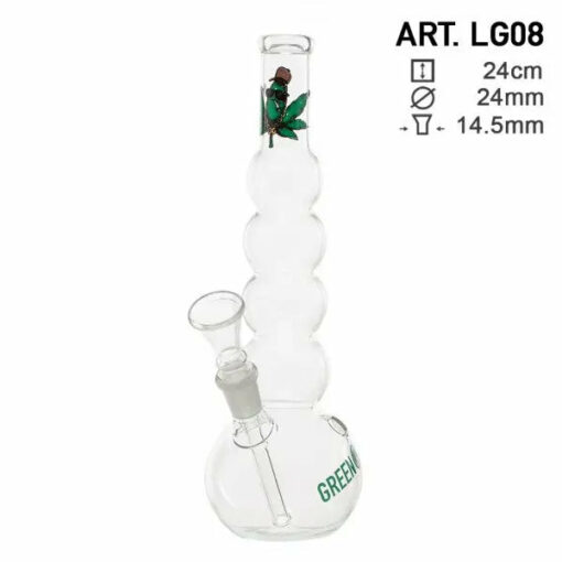 Shop Greenline | 9" Glass Bubble Body Water Pipe in australian