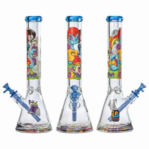 Shop Nicky Davis Ghost Gang Beaker Water Pipe | 15.5" | 14mm F in australian