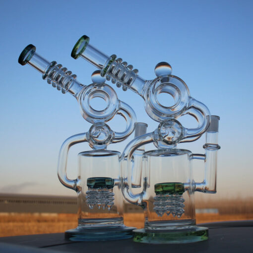 Shop Approx. 11.5" Recycler Style Water Pipe w/ Dual Percs in australian