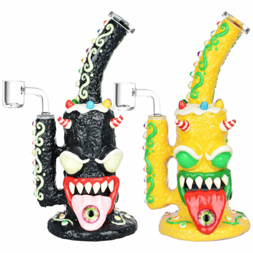 Shop Gingerbread Monster Dab Rig - 9.75" / 14mm F / Colors Vary in australian