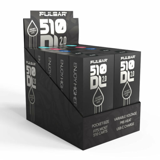 Shop Pulsar 510 DL 2.0 Auto-Draw VV Vape Bar -650mAh / Assorted - 10pc Display in australian