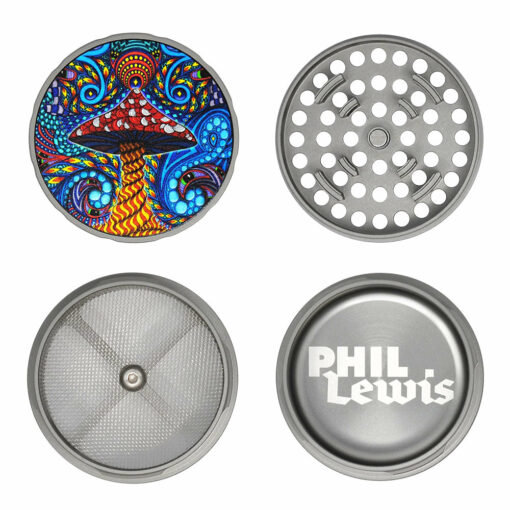 Shop Cali Crusher Homegrown Phil Lewis Shroomy Grinder -4pc/2.35" in australian