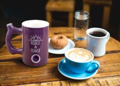 Shop Plum Color Glossy Premium Roast & Toast Mug in australian