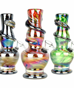 Shop Far Out Fumed Spiral Wrapped Soft Glass Water Pipe - 8.5" / Colors Vary in australian