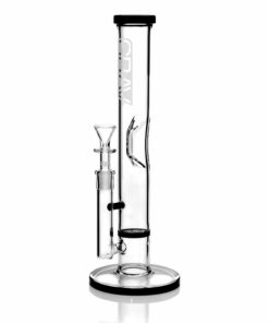 Shop GRAV® Medium Straight Base w/ Disc Water Pipe - Black Accent in australian