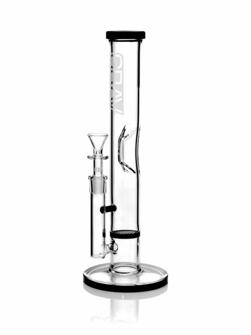 Shop GRAV® Medium Straight Base w/ Disc Water Pipe - Black Accent in australian