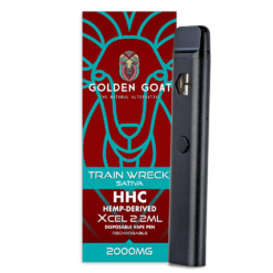 Shop HHC Vape Device, 2000mg, Rechargeable/Disposable - Train Wreck in australian