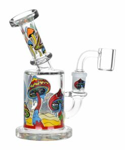 Shop Fungi Eyes, They're Watching You Glow In The Dark Glass Dab Rig - 6" / 14mm F in australian