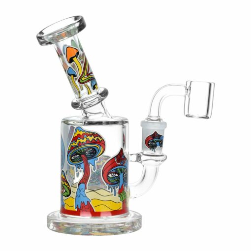 Shop Fungi Eyes, They're Watching You Glow In The Dark Glass Dab Rig - 6" / 14mm F in australian