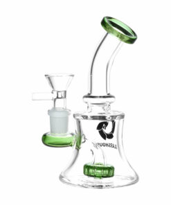 Shop Glass House Disc Perc Glass Water Pipe - 5.5" / 14mm F / Colors Vary in australian