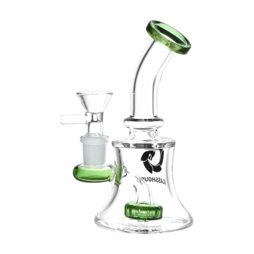 Shop Glass House Disc Perc Glass Water Pipe - 5.5" / 14mm F / Colors Vary in australian