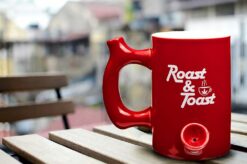 Shop Red Premium Roast & Toast Mug in australian