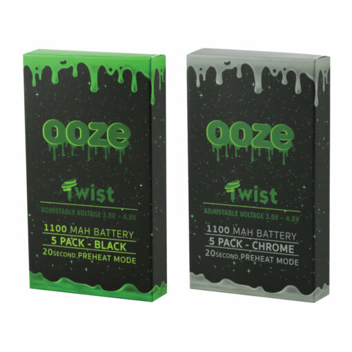 Shop 5PK - Ooze Adjustable Twist Batteries - 5" / 1100mAh in australian