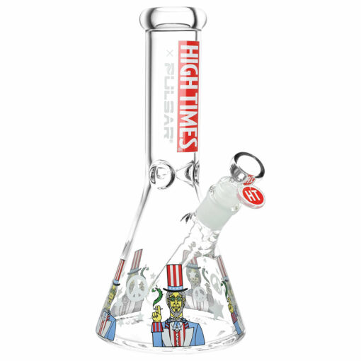 Shop High Times x Pulsar Beaker Water Pipe - Uncle Sam / 10.5" / 14mm F in australian