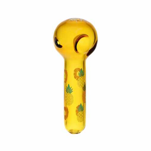 Shop Pulsar Fruit Series Pineapple Express Herb Pipe Glow Duo - 10" / 14mm F in australian