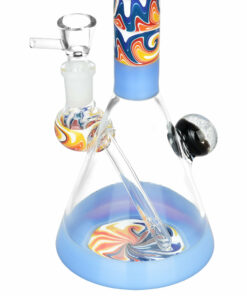 Shop Serenity Wig Wag Dichro Ball Water Pipe | 10" | 14mm F | Colors Vary in australian