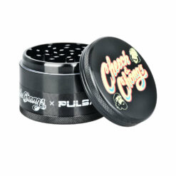 Shop 6PC DISPLAY - Cheech & Chong's x Pulsar Metal Grinder - Black / 4pc / 2.5