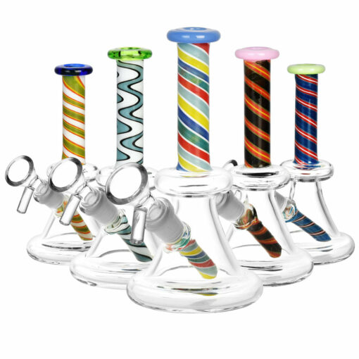 Shop Candy Twist Water Pipe & Downstem - 6.5"/14mm F/Colors Vary in australian