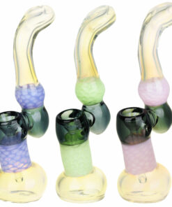 Shop Happenin' Honeycomb Sherlock Bubbler Pipe - 6.5" / Colors Vary in australian