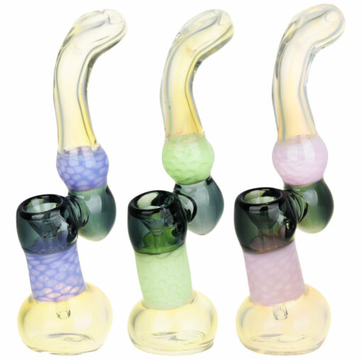 Shop Happenin' Honeycomb Sherlock Bubbler Pipe - 6.5" / Colors Vary in australian