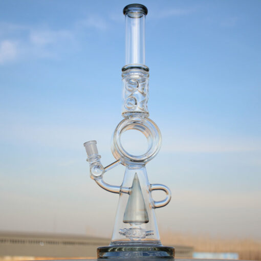 Shop 18.5" Recycler Style Donut Percolator Glass Water Pipe in australian