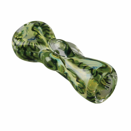 Shop Wide Ends Rope Swirl Pattern Glass Chillum in australian