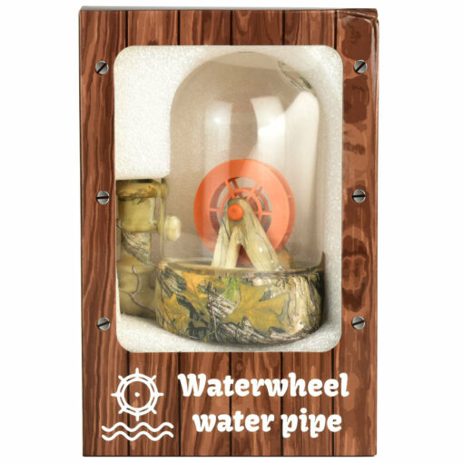 Shop Waterwheel Bell Jar Water Pipe - 6"/14mm F/Designs Vary in australian