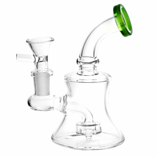 Shop Bent Neck Bell Mini Water Pipe - 5"/14mm F/Colors Vary in australian