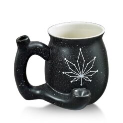 Shop Matt black mug with white Constellation leaf in australian